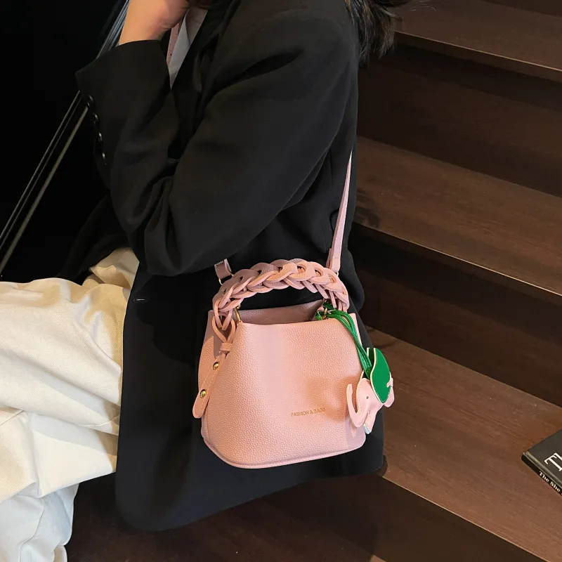 Champion Cub PU Crossbody One Shoulder Handbag Women's Black/Silver/Blue/Pink/Ecru-14