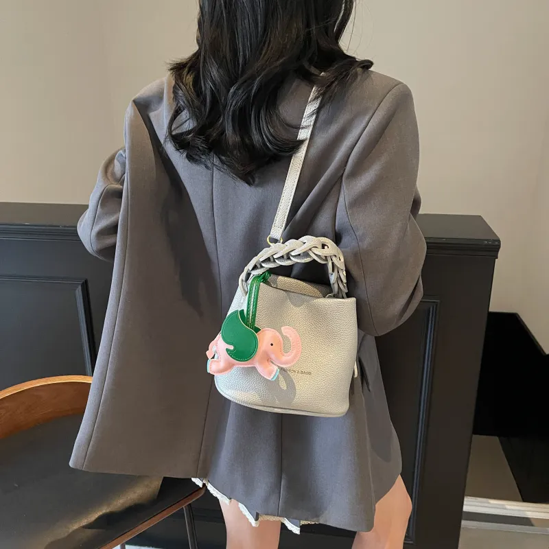 Champion Cub PU Crossbody One Shoulder Handbag Women's Black/Silver/Blue/Pink/Ecru-8