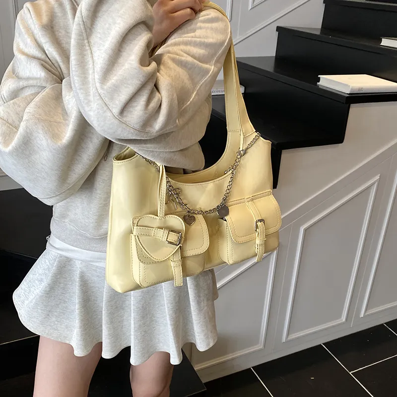 Champion Cub PU Shoulder Bag Women's White/Yellow/Blue/Black-6