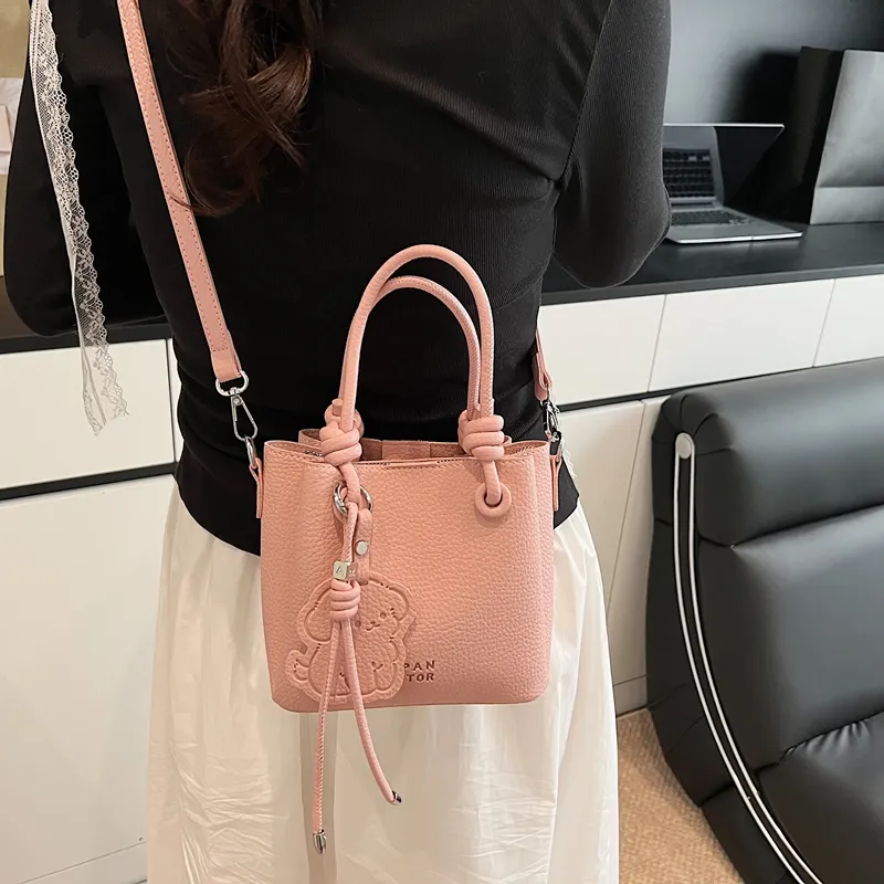Champion Cub PU Handbag Shoulder Bag Crossbody Bag Women's Ecru/Black/Blue/Pink-9