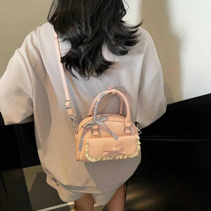 Champion Cub PU Handbag Shoulder Bag Women's Blue/Pink/Ecru/Black-6