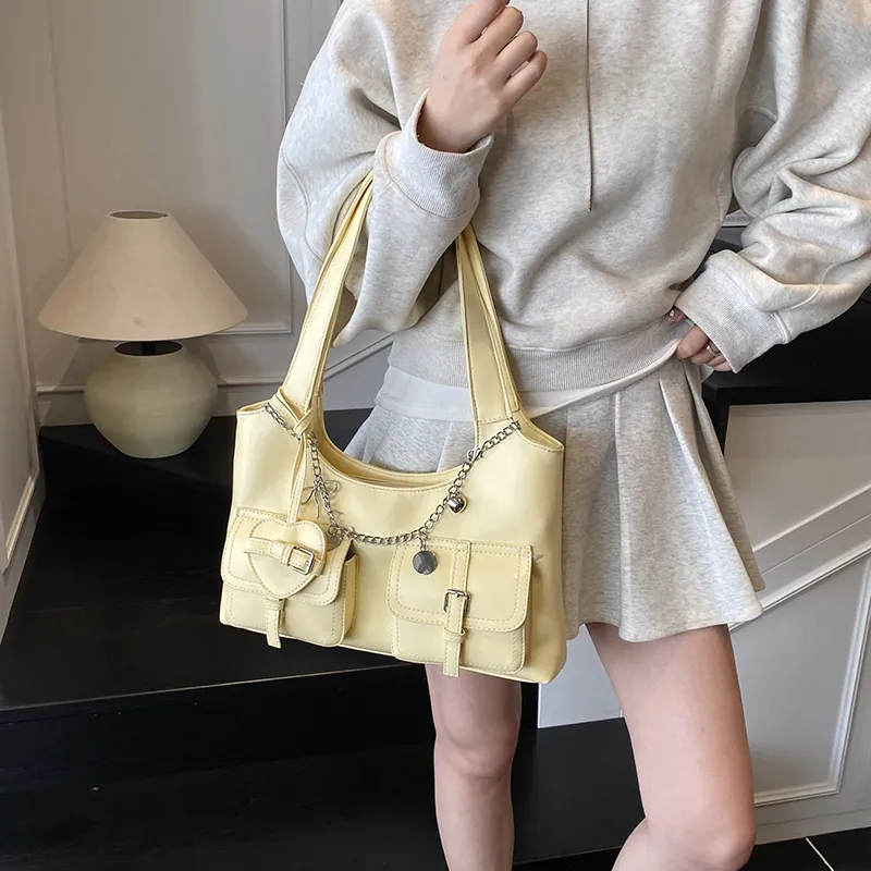 Champion Cub PU Shoulder Bag Women's White/Yellow/Blue/Black-7