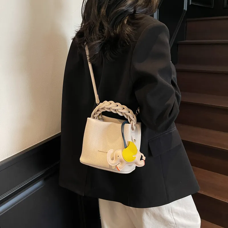 Champion Cub PU Crossbody One Shoulder Handbag Women's Black/Silver/Blue/Pink/Ecru-18