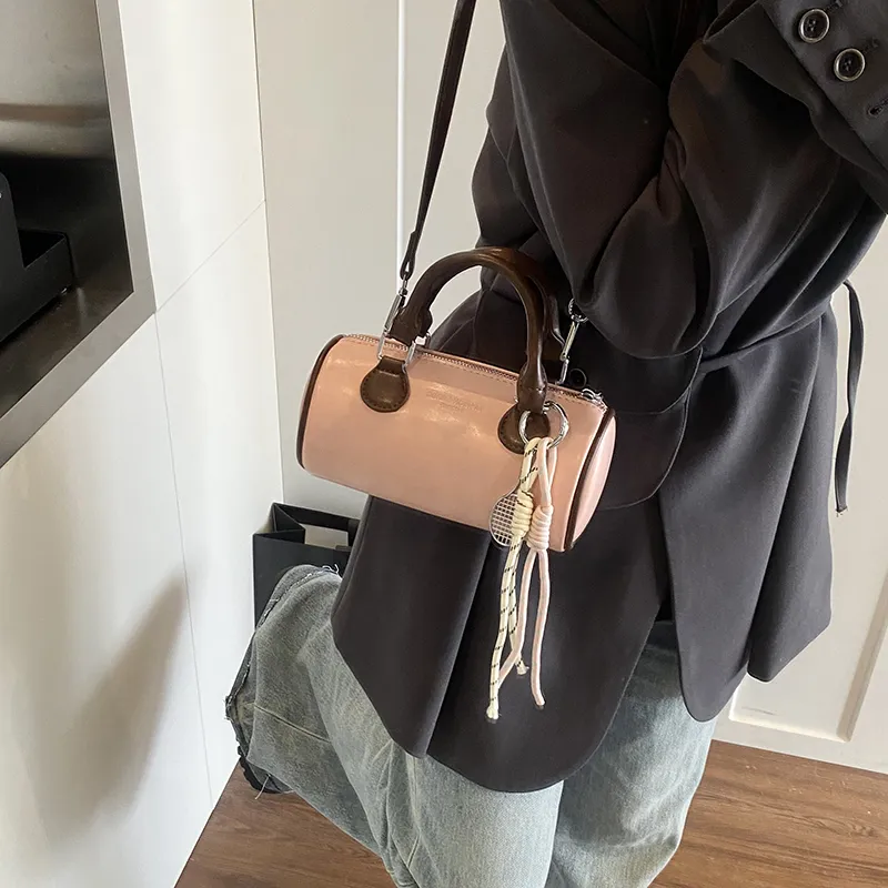 Champion Cub PU Crossbody One Shoulder Handbag Women's Ecru/Black/Light Green/Pink-14