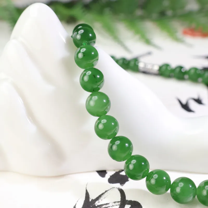 Qingjing Hetian Jade Necklaces Jasper Women's-5