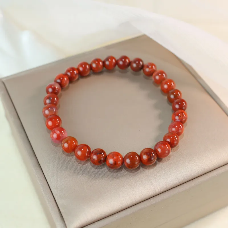 Qingjing Southern Red Agate Bracelets Unisex-6
