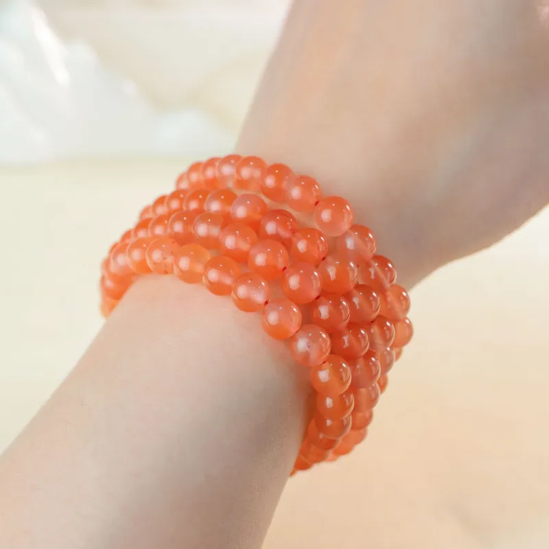 Qingjing Southern Red Agate Bracelets Unisex-7