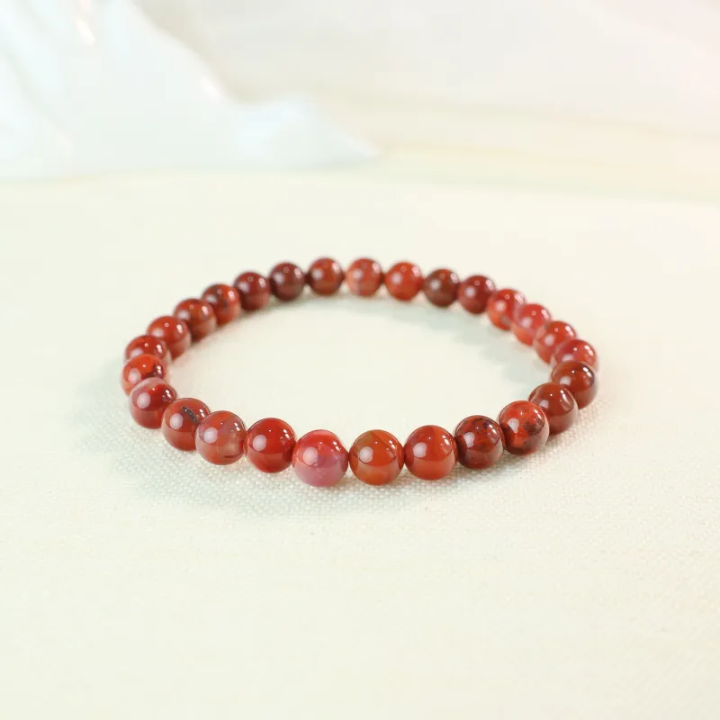 Qingjing Southern Red Agate Bracelets Unisex-7