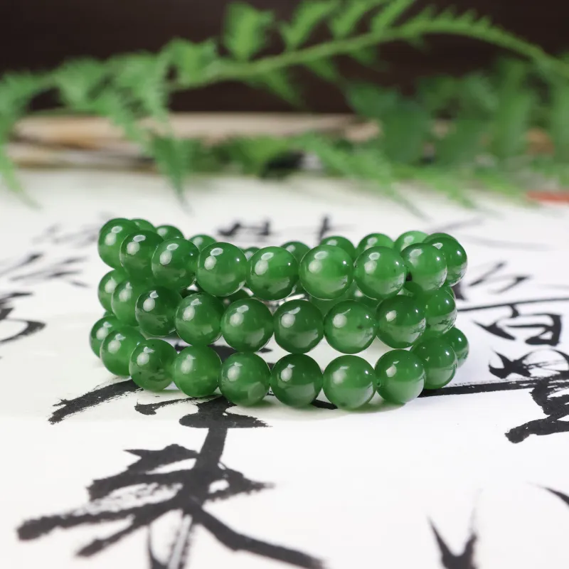 Qingjing Hetian Jade Necklaces Jasper Women's-2