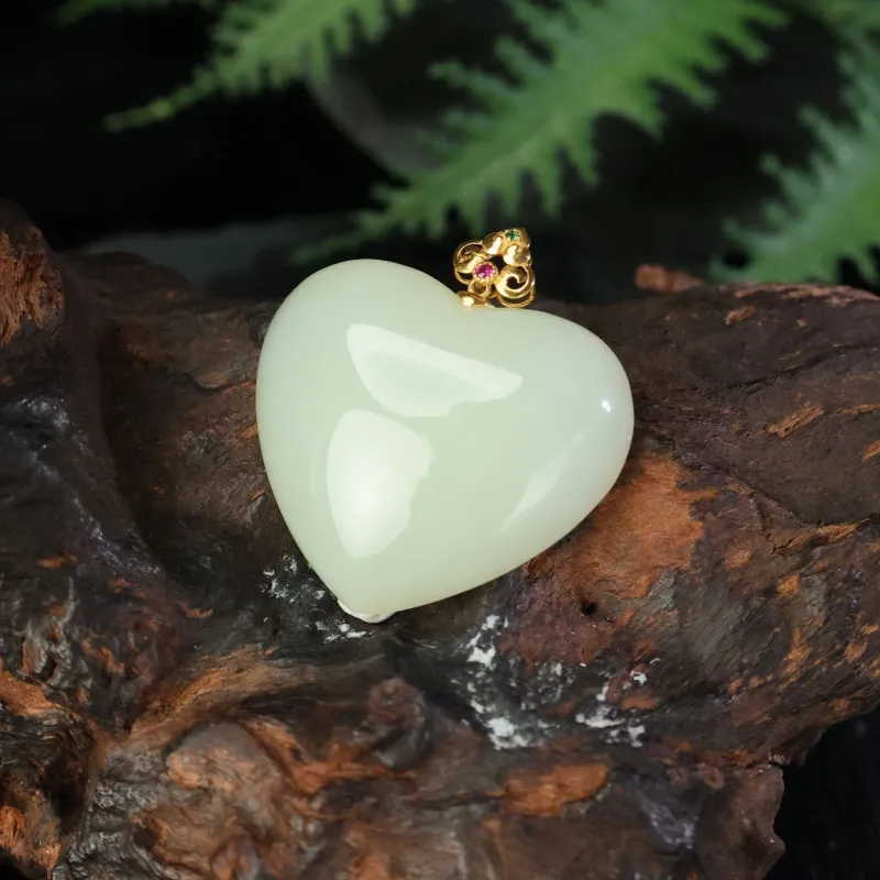 Qingjing Pendants Pale Greenish White Jade Unisex-5
