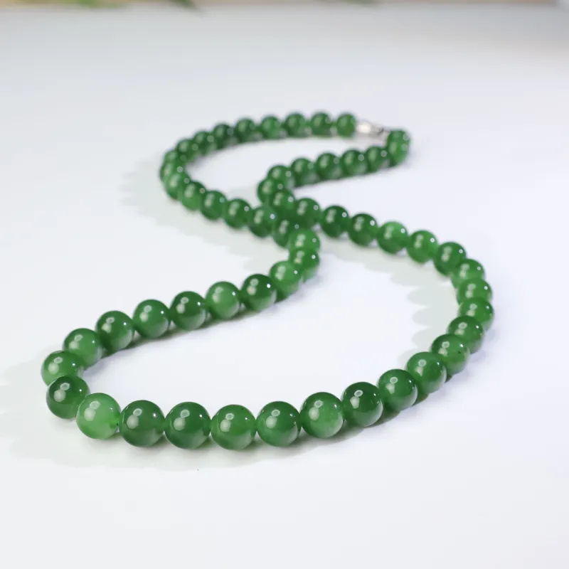 Qingjing Hetian Jade Necklaces Jasper Women's-1