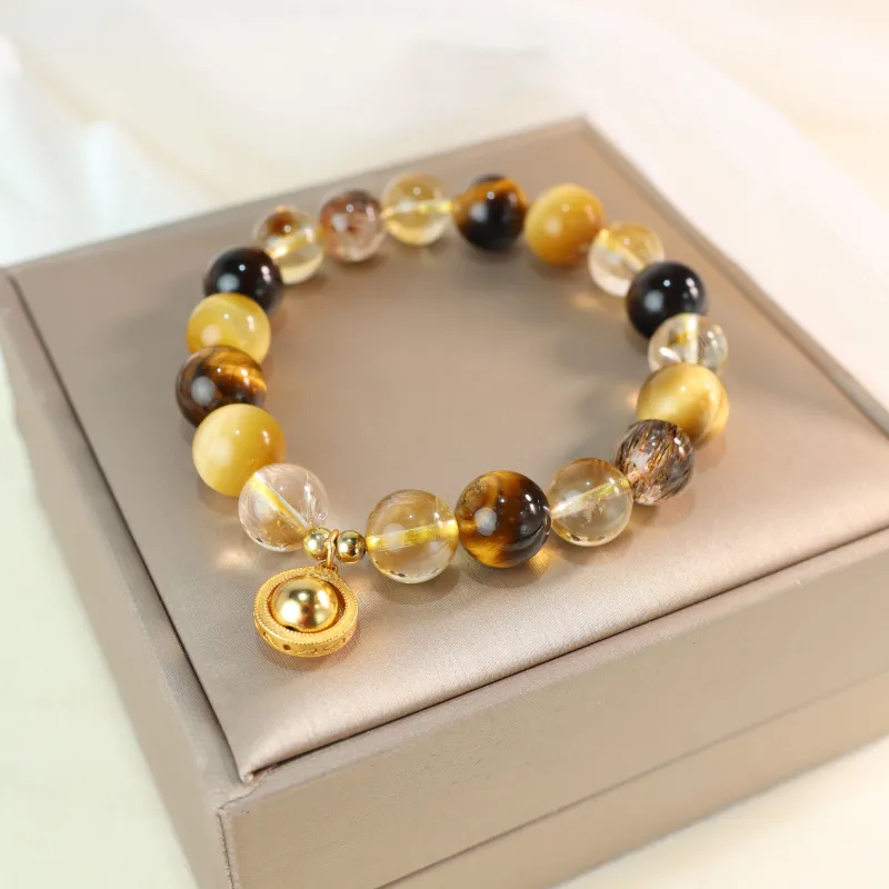 Qingjing Tiger's Eye Stone Bracelets Unisex-3
