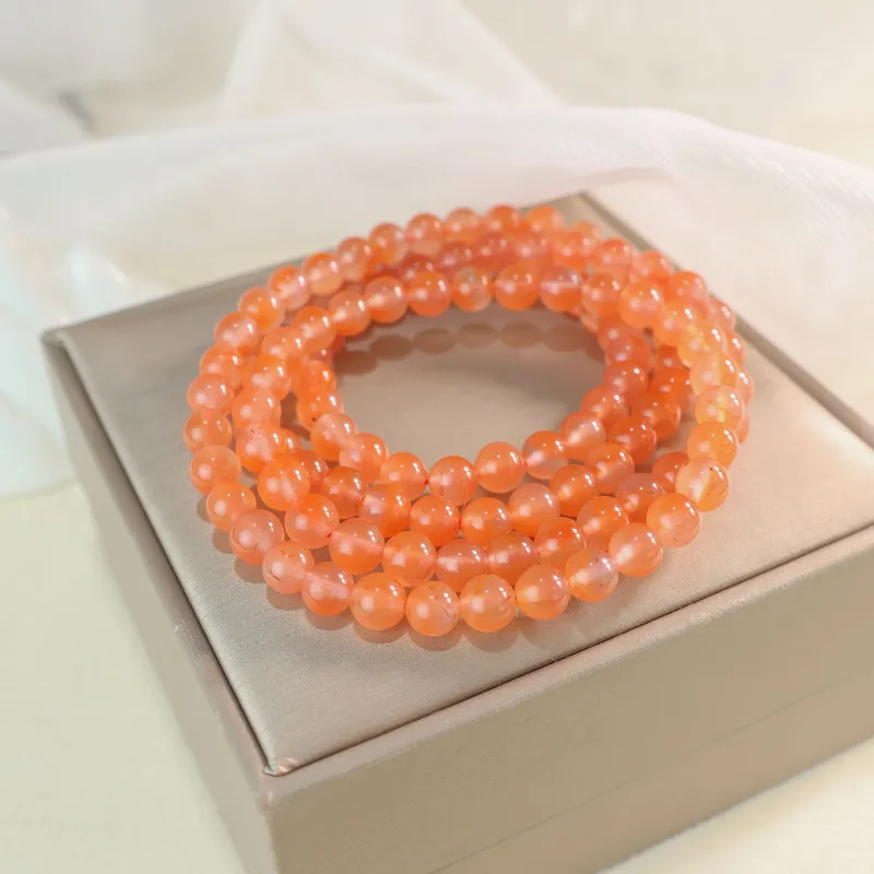 Qingjing Southern Red Agate Bracelets Unisex-5