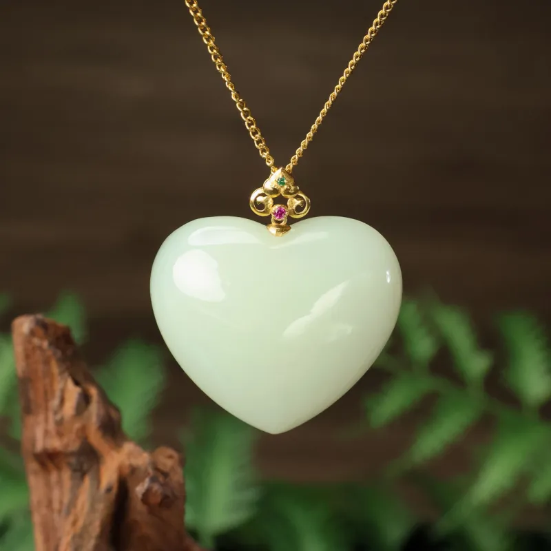 Qingjing Pendants Pale Greenish White Jade Unisex-1