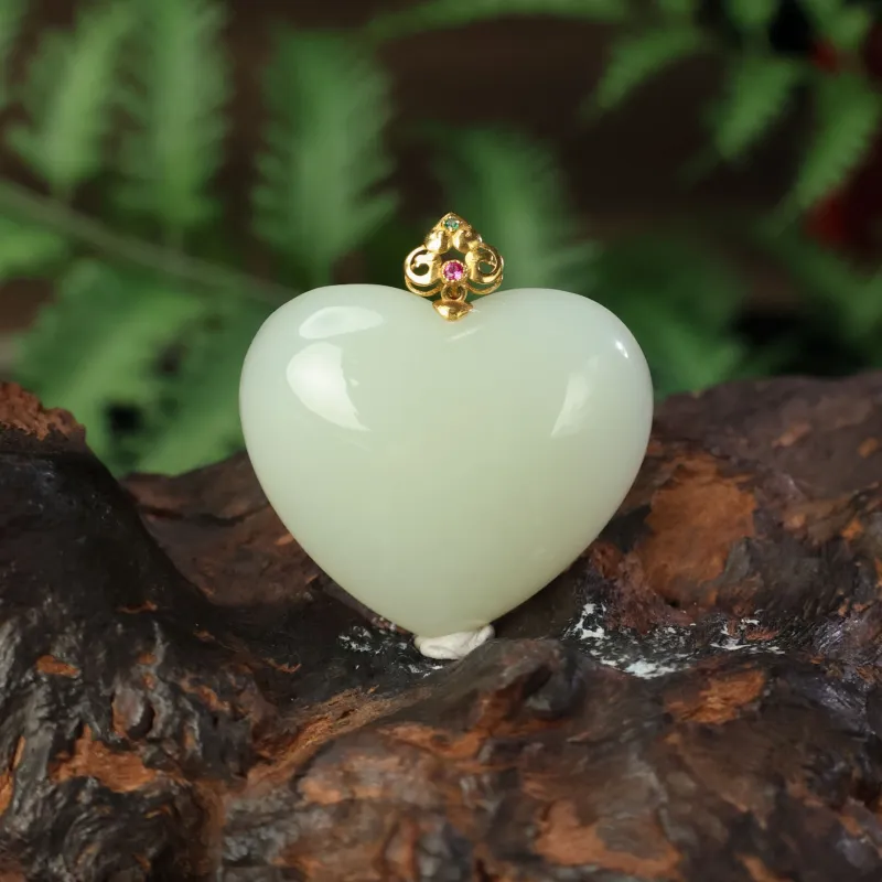 Qingjing Pendants Pale Greenish White Jade Unisex-4