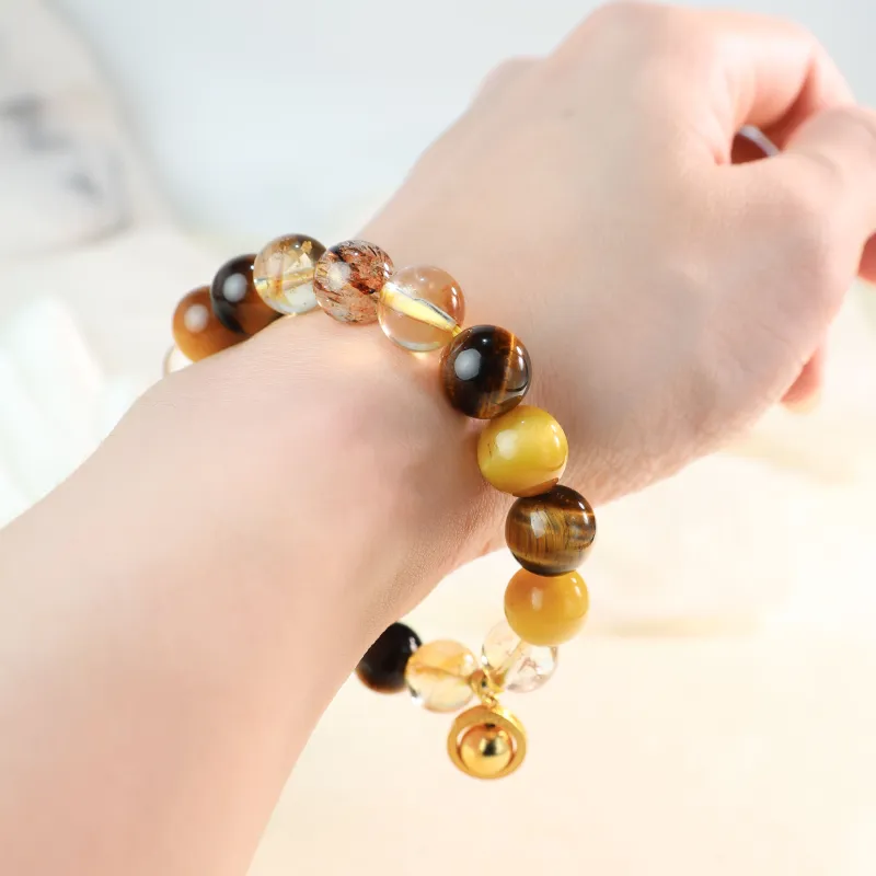 Qingjing Tiger's Eye Stone Bracelets Unisex-2
