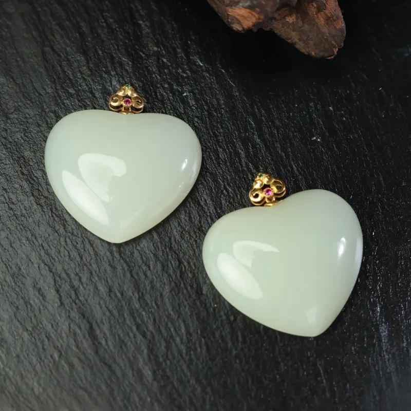 Qingjing Pendants Pale Greenish White Jade Unisex-7