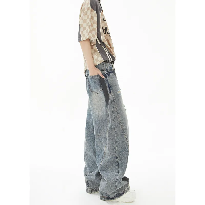 A02 Jeans Unisex Color Blocking-4