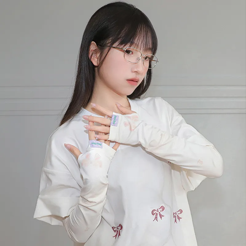 Classmate Yang Imitation Nylon Sun Protection Sleeves Women's-1
