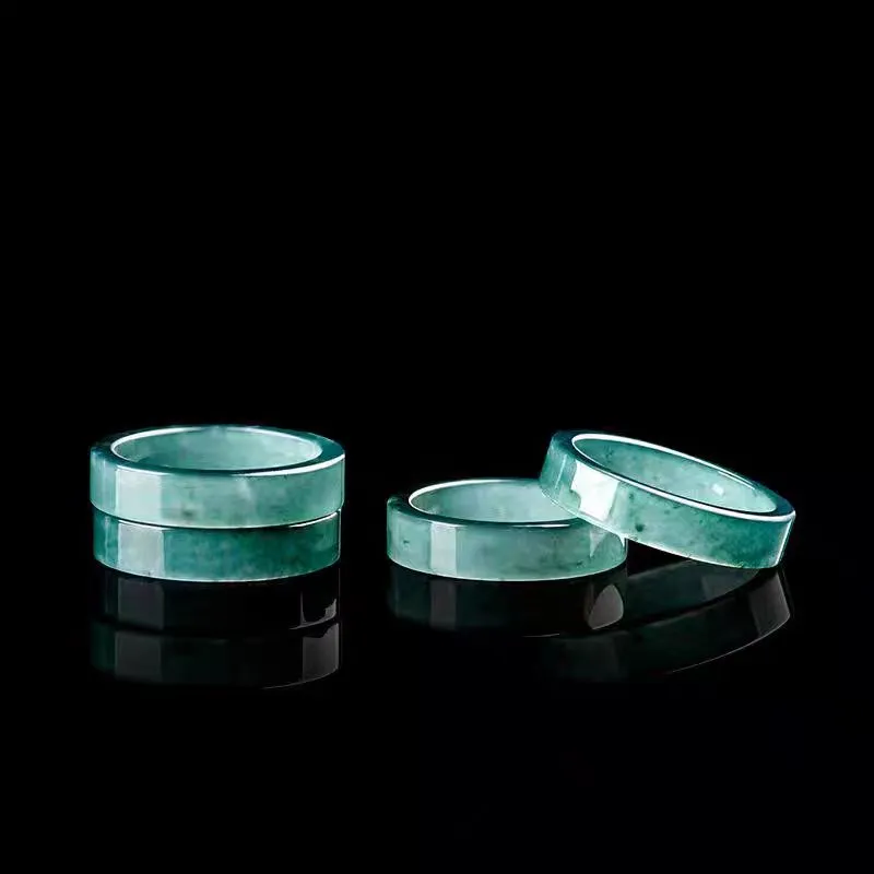 Bailiang Glutinous Jade Jadeite Rings Unisex-2