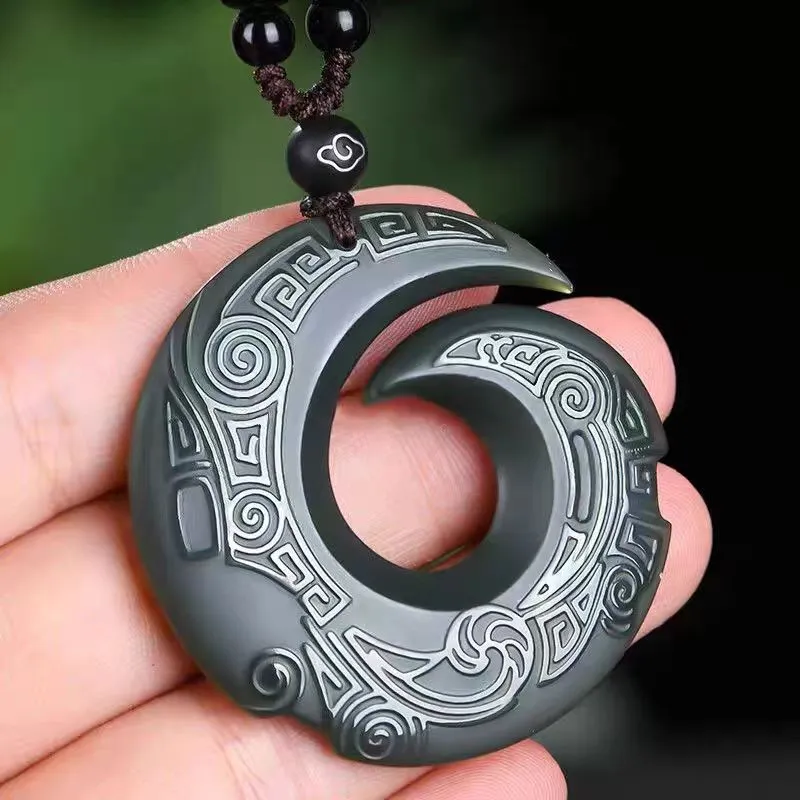 Bailiang Hetian Jade Pendants Green Jade Unisex-2