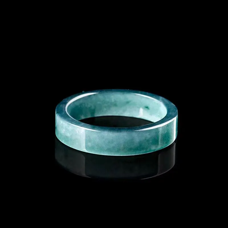 Bailiang Glutinous Jade Jadeite Rings Unisex-1