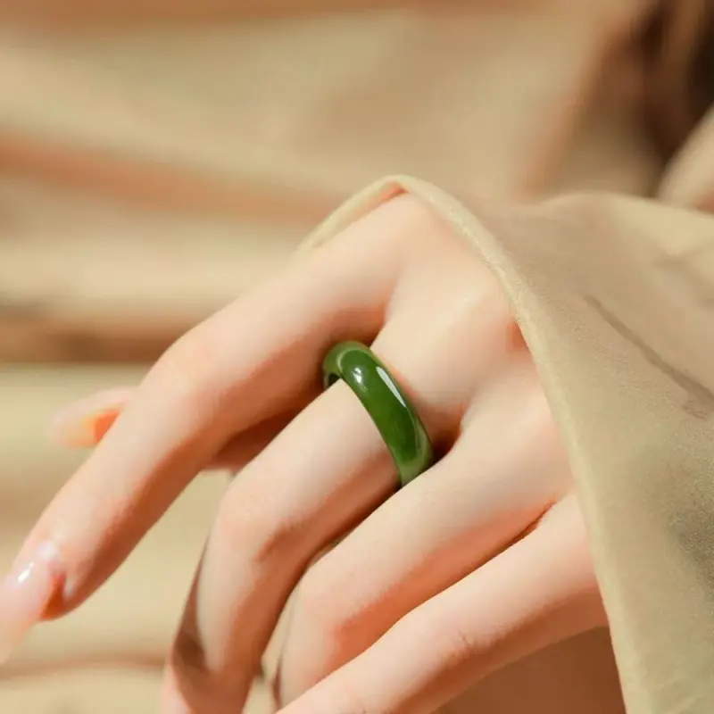 Bailiang Hetian Jade Rings Unisex-1