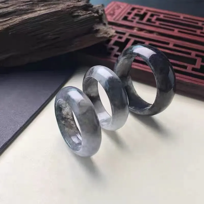 Bailiang Glutinous Jade Rings Unisex-3