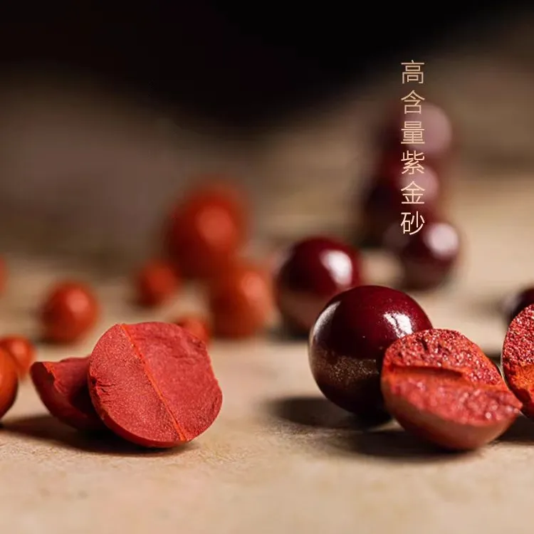 Bailiang Reconstructed Cinnabar Jade Bracelets Women's-4