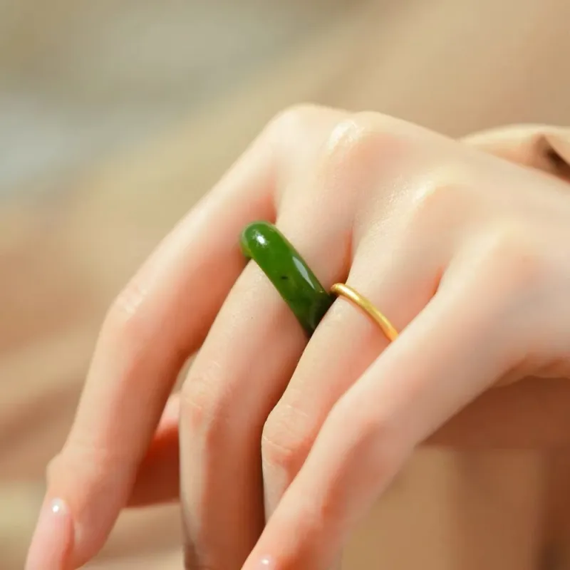 Bailiang Hetian Jade Rings Unisex-2