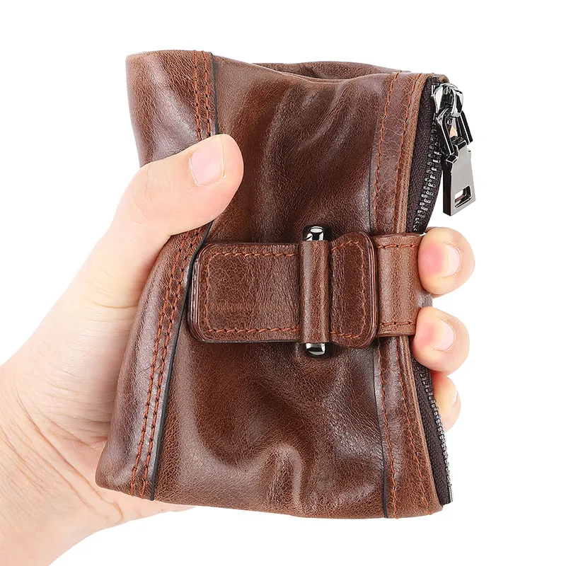 DOSRFINI Cow Leather Coin Purses Wallets Regular Men's Black/Blue/Coffee/Umber-3