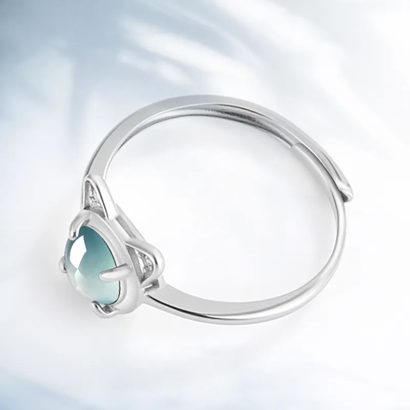 Royal Dragon Mirror Ice Glutinous Jadeite Rings Women's-4