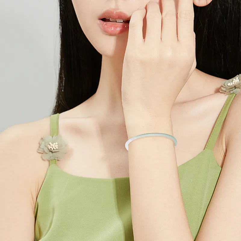 Royal Dragon Mirror Chalcedony Bangles Women's-2