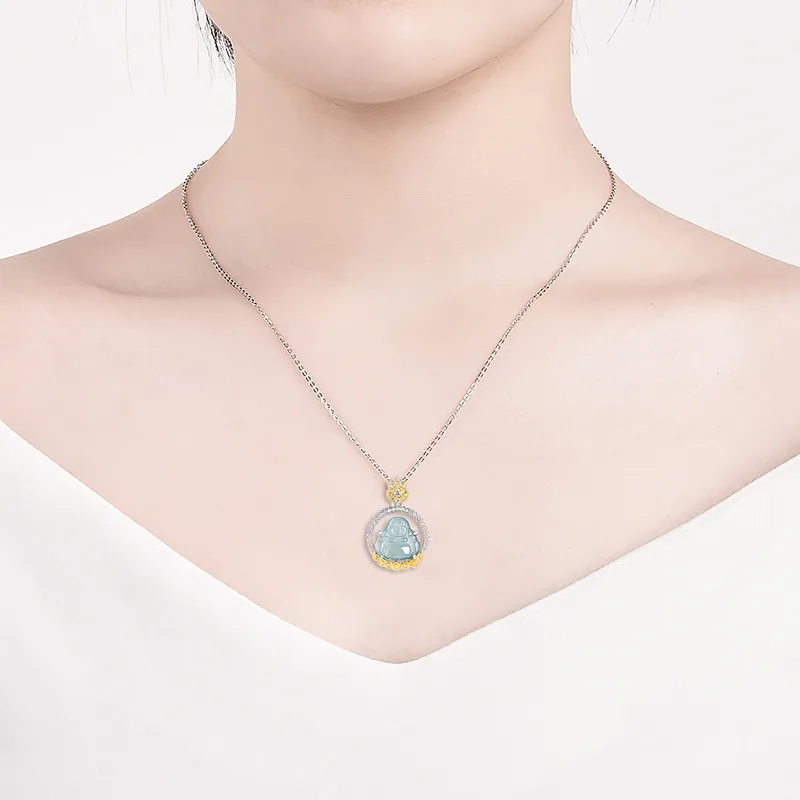 Royal Dragon Mirror Ice Type Necklaces Women's-4