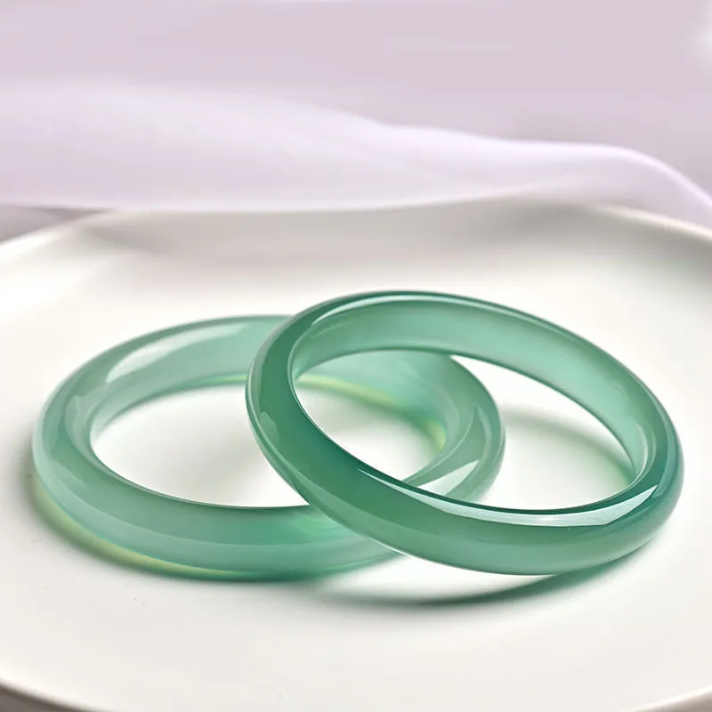 Royal Dragon Mirror Chalcedony Bangles Women's-3