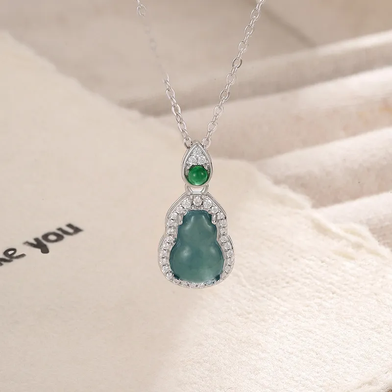 Royal Dragon Mirror Jade Necklaces Women's-1