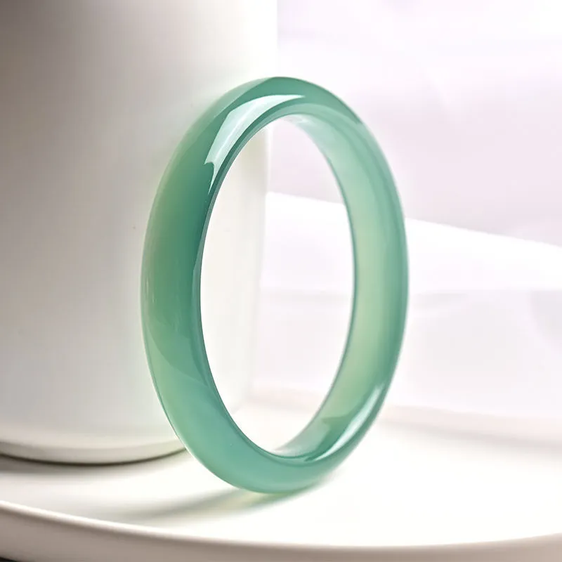 Royal Dragon Mirror Chalcedony Bangles Women's-1