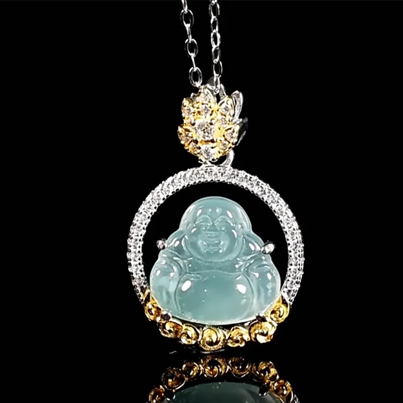 Royal Dragon Mirror Ice Type Necklaces Women's-3