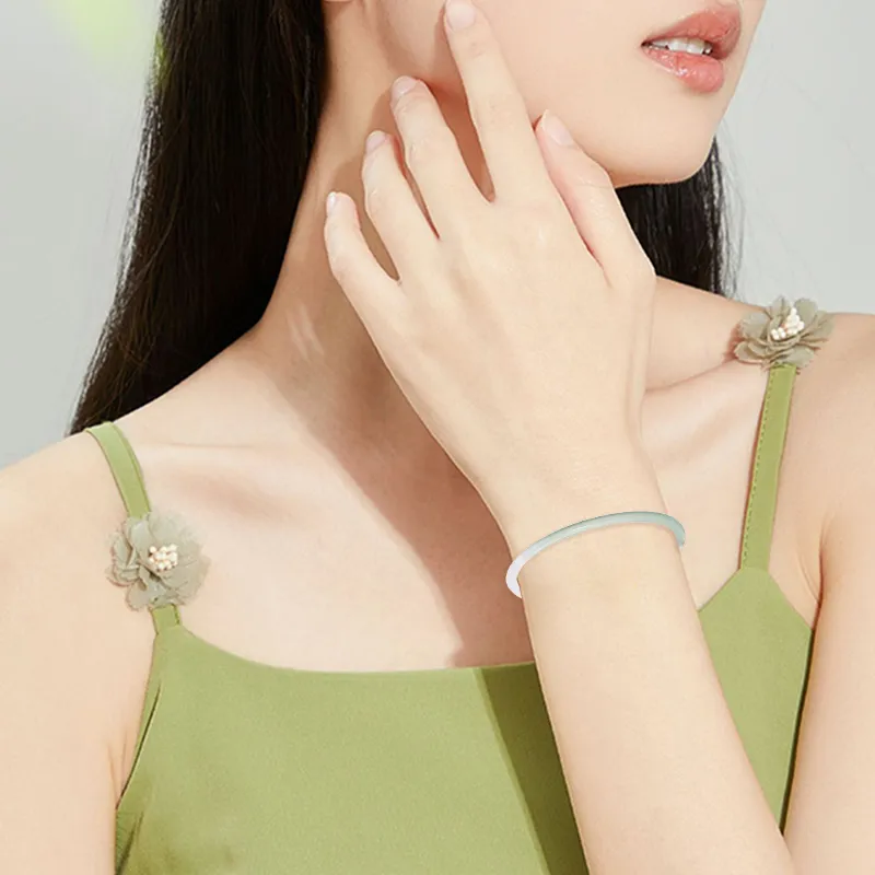 Royal Dragon Mirror Chalcedony Bangles Women's-1