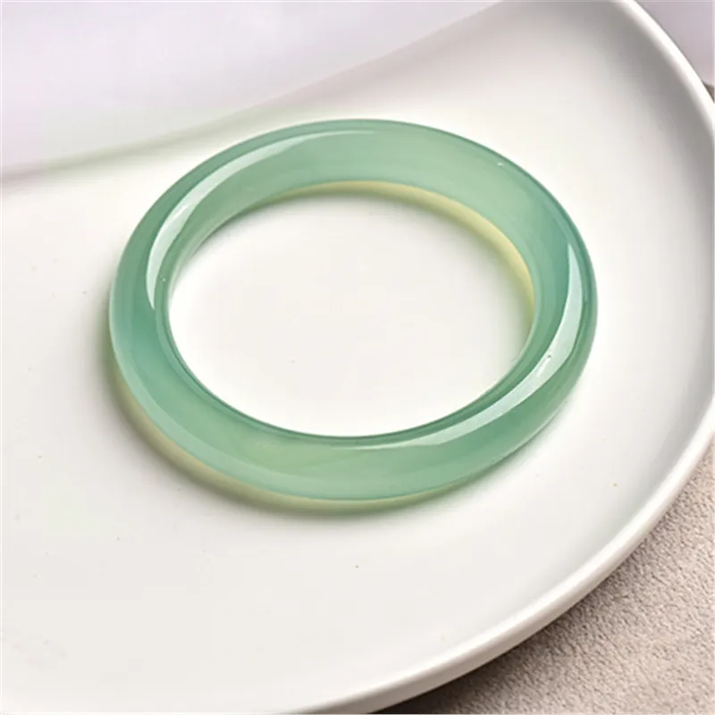 Royal Dragon Mirror Chalcedony Bangles Women's-5