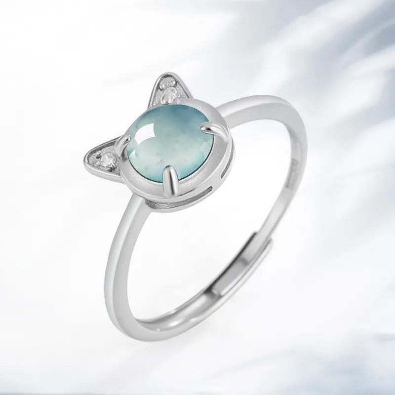 Royal Dragon Mirror Ice Glutinous Jadeite Rings Women's-2