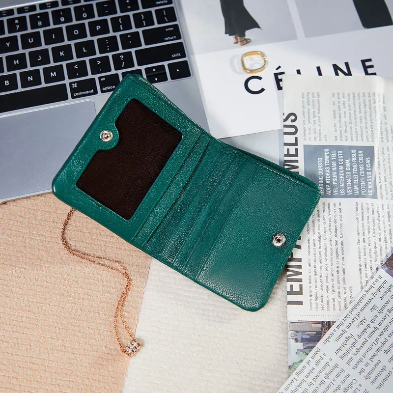 DIFENISE Sheepskin Wallet Women's Multicolor-19