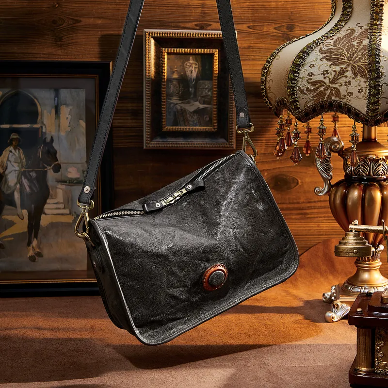 DIFENISE Top Grain Cow Leather Crossbody Bag Women's Multicolor-7
