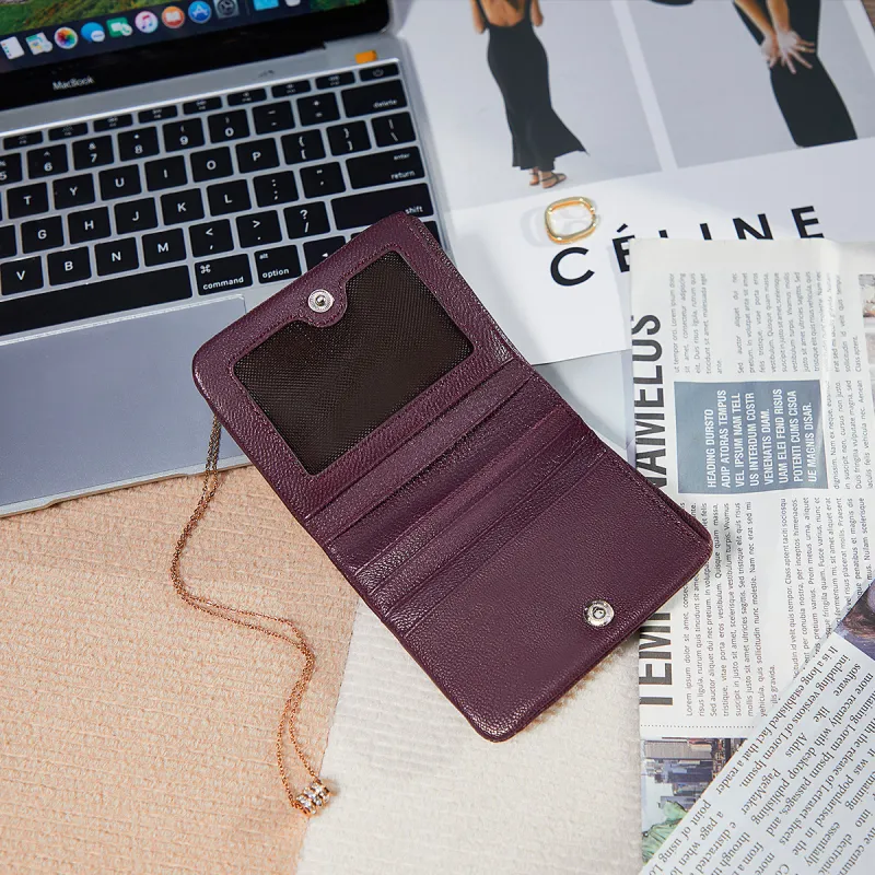 DIFENISE Sheepskin Wallet Women's Multicolor-5