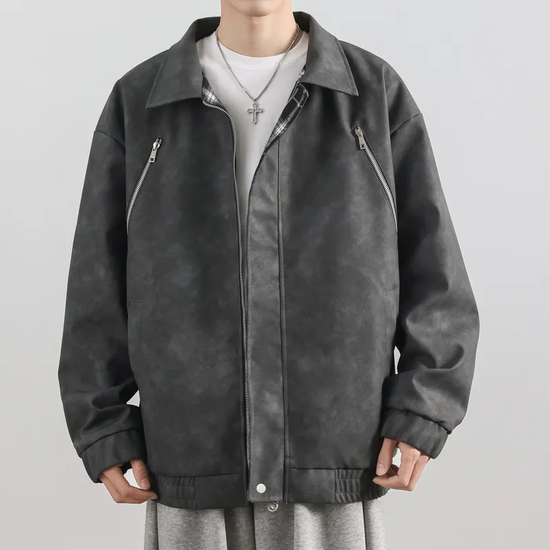 CENPIN Leather Jackets Men-5
