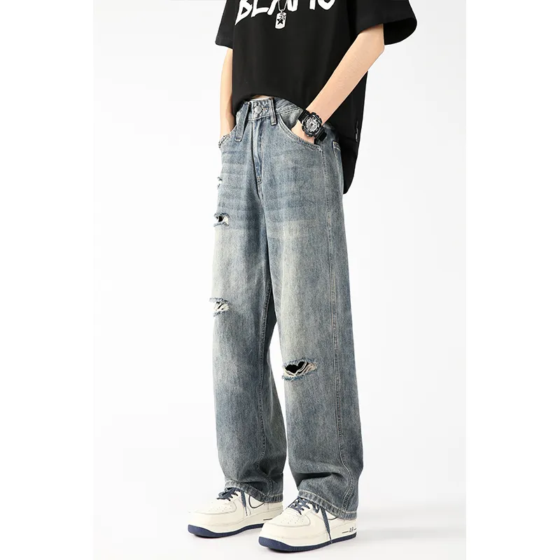 PAINT STAIN Jeans Unisex Light Blue-3