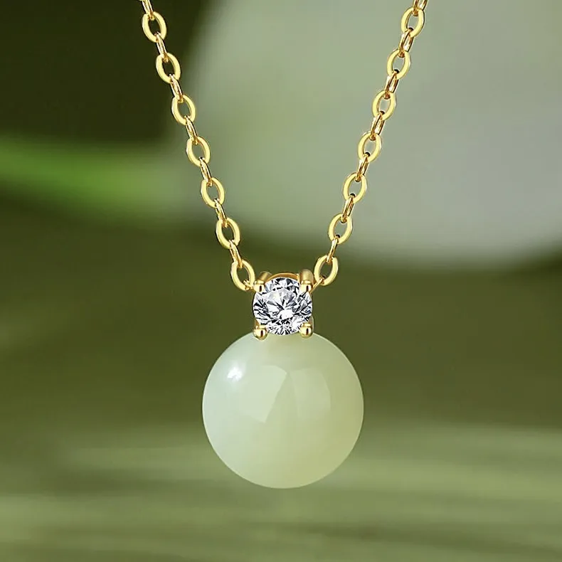 Zhi Yue Necklaces Green Jade Women's-2
