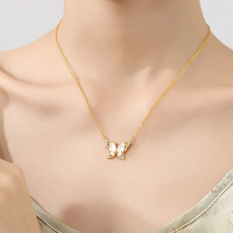 Zhi Yue 925 Sterling Silver Necklaces Women's Gold-1