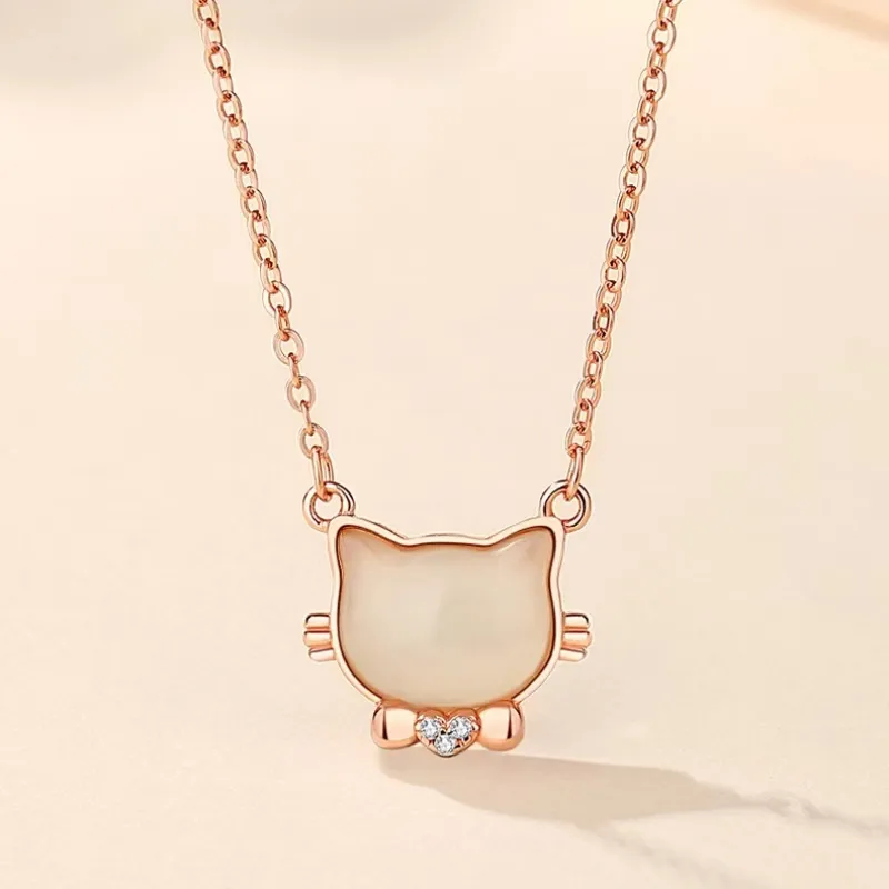 Zhi Yue Necklaces White Jade Women's-2