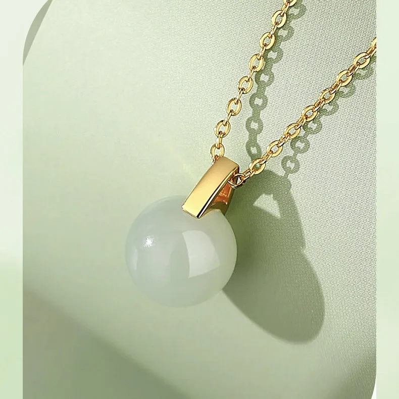 Zhi Yue Hetian Jade Necklaces Green Jade Women's-2